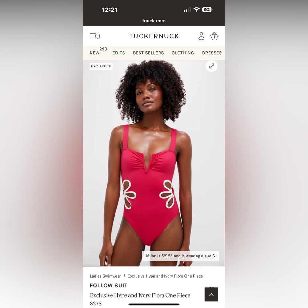 Follow suit red swimsuit